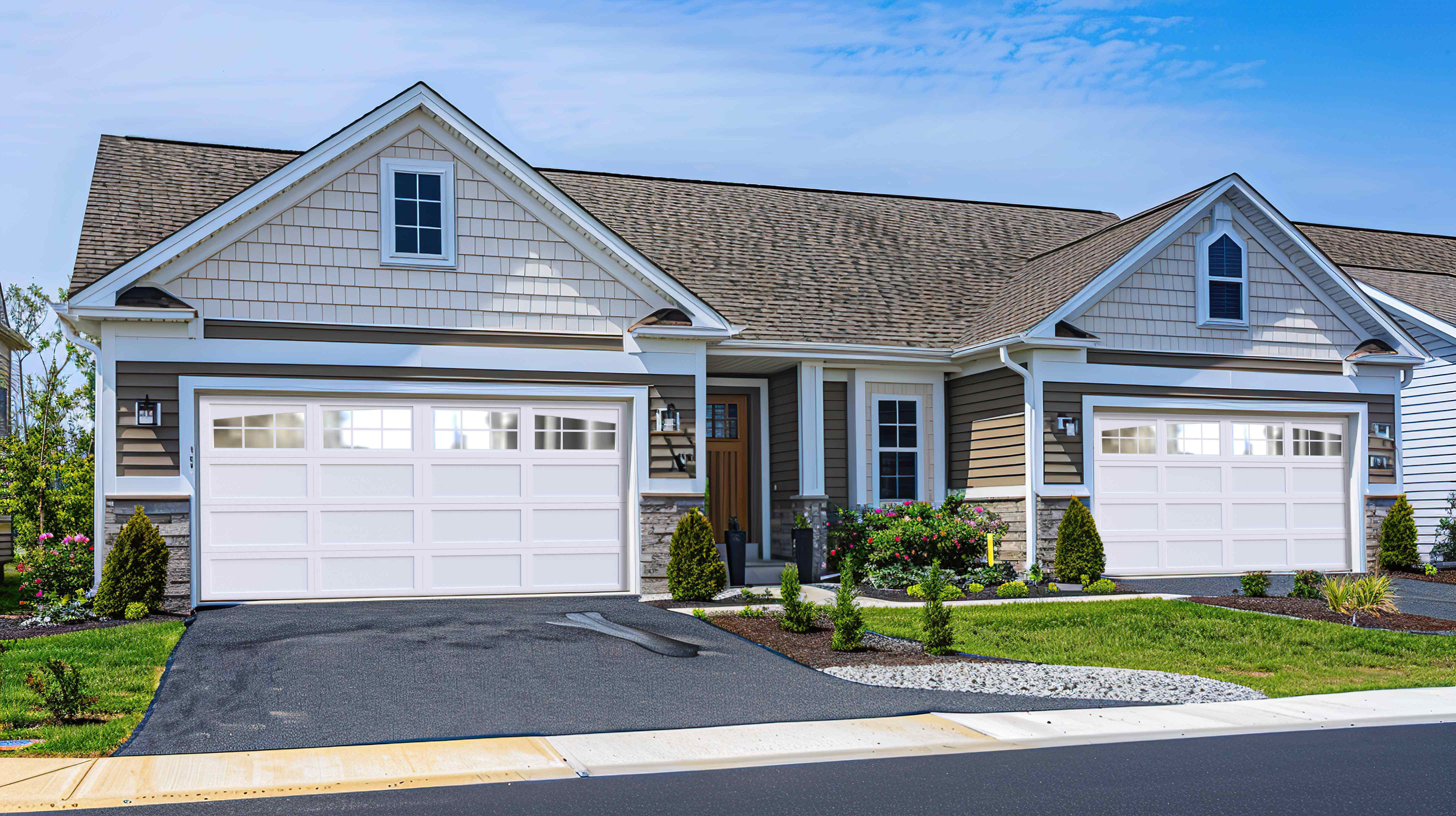 Contemporary Long Panel Garage Door